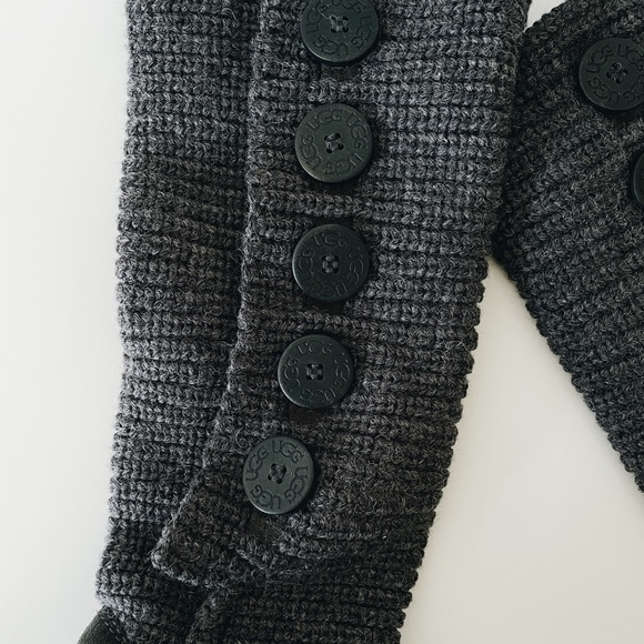 UGG Classic Cardi Button Grey Knit Boot - Picture 3 of 7